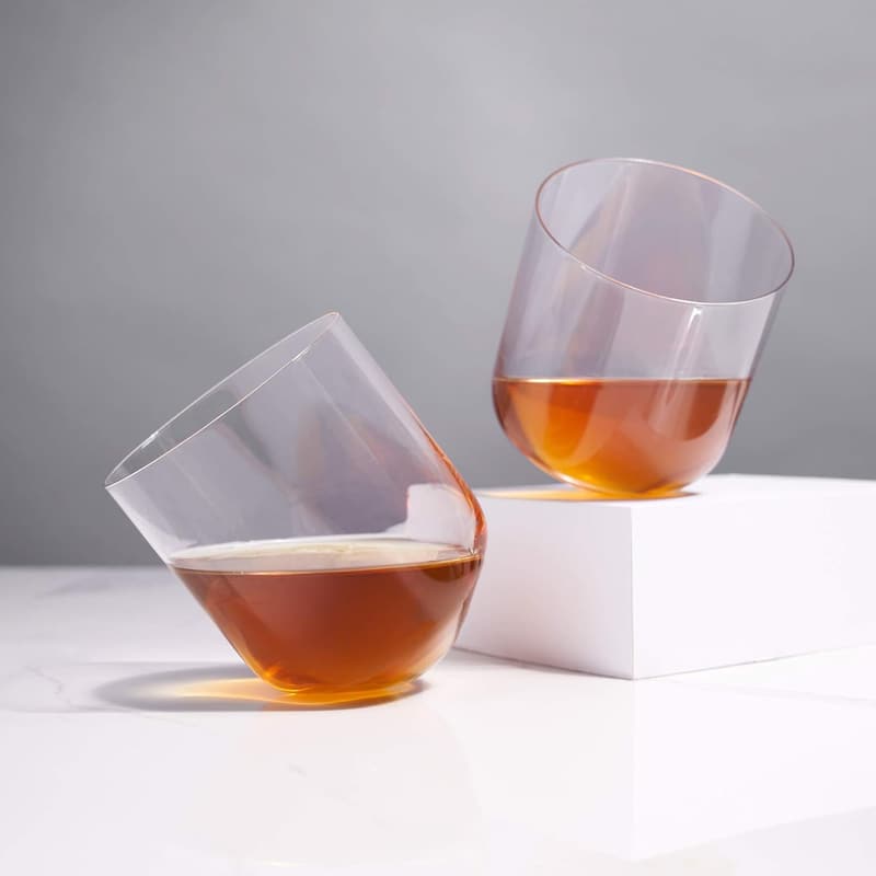 Premium Crystal Whiskey Tumblers Set - 12 oz Lowball Glasses