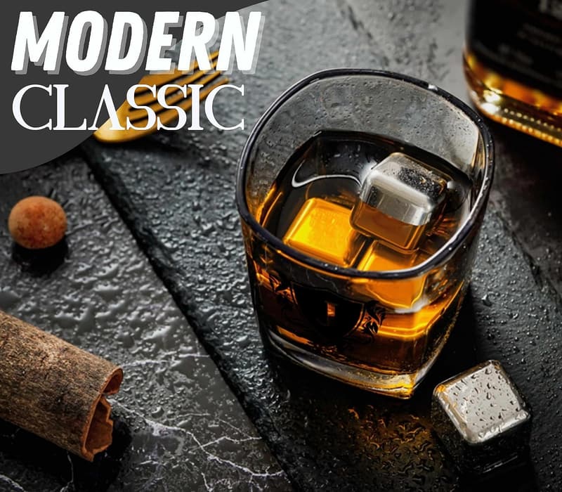 Personalized Whiskey Glass with Stones - Perfect Gift for Dad