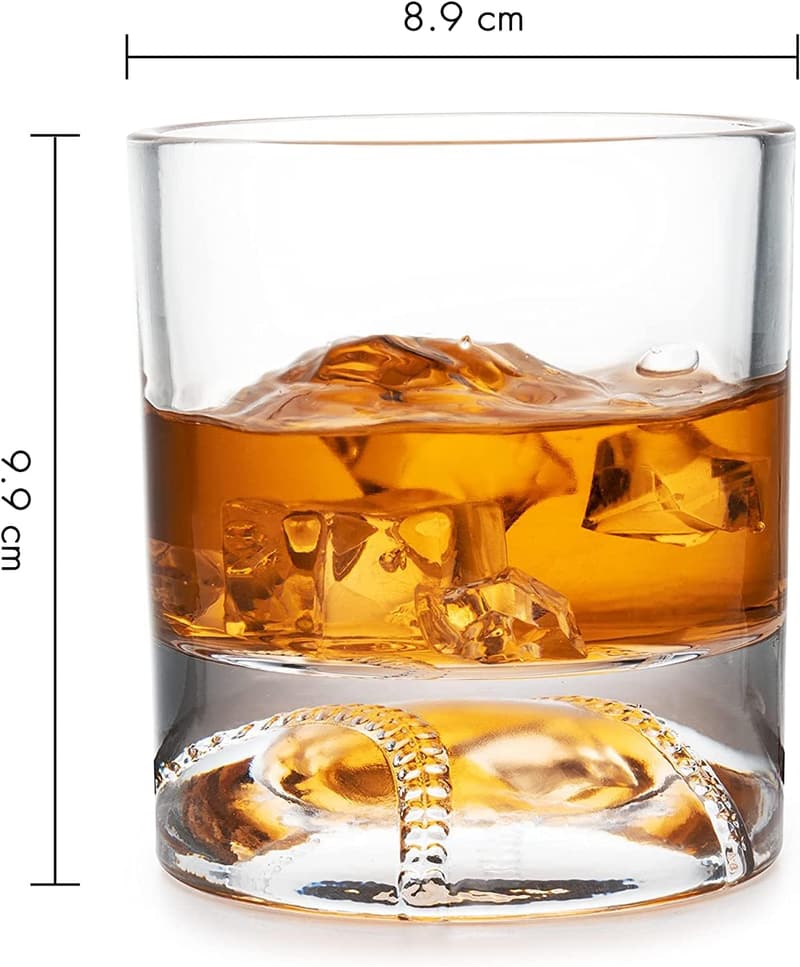 Baseball Themed Whiskey Glass - 12oz Gift for Dad