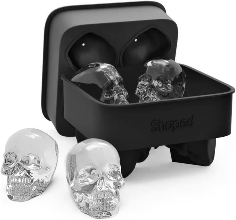 Skull Ice Cube Tray for Whiskey - 3D Mold with Lid