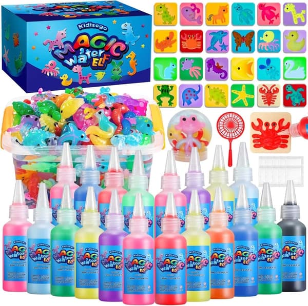 Magic Aqua Fairy Water Gel Kit for Kids with 20 Colors & Molds