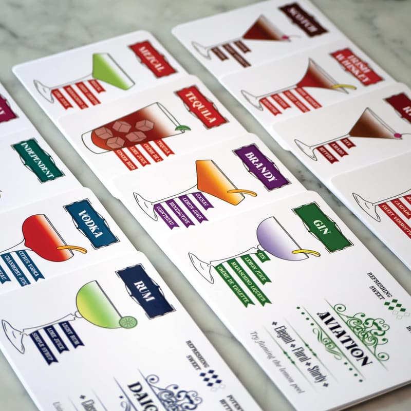 Cocktail Recipe Cards for Home Bartenders