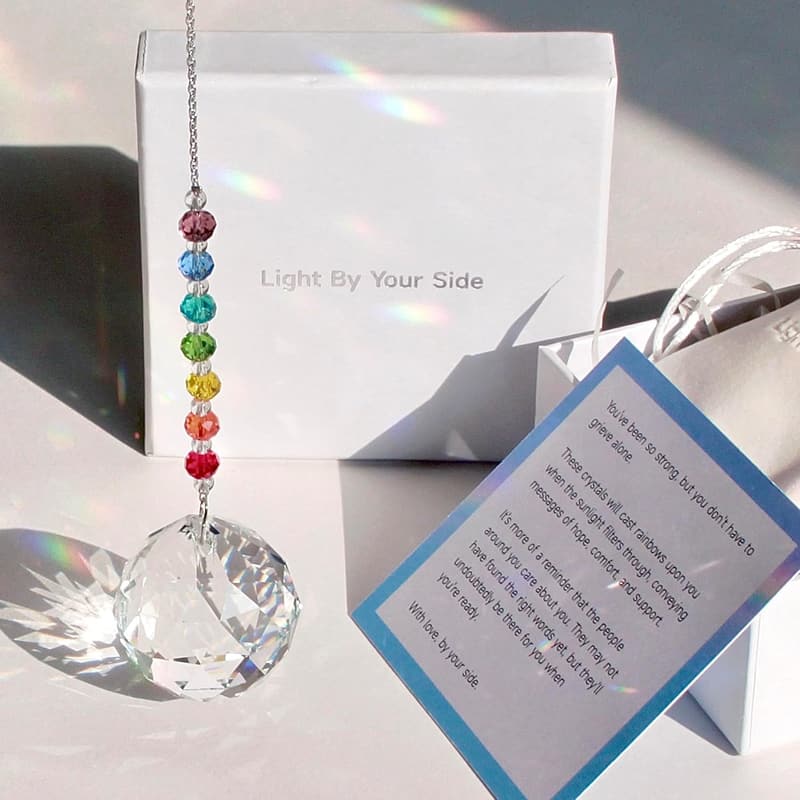Sympathy Gift: Crystal Rainbow Maker Suncatcher for Loss