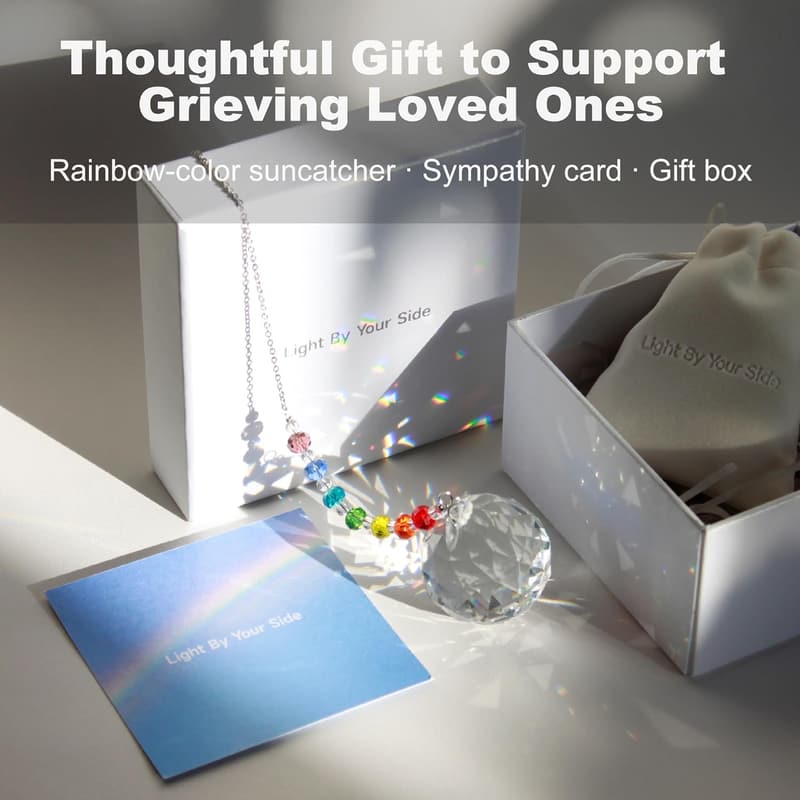 Sympathy Gift: Crystal Rainbow Maker Suncatcher for Loss