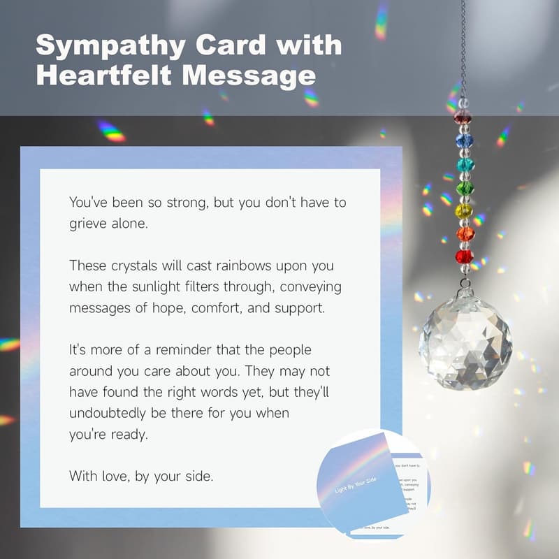 Sympathy Gift: Crystal Rainbow Maker Suncatcher for Loss