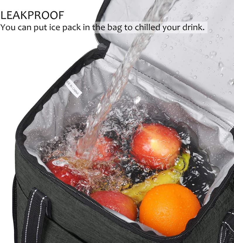 Insulated Wine Carrier Tote - 6 Bottle Cooler Bag for Travel