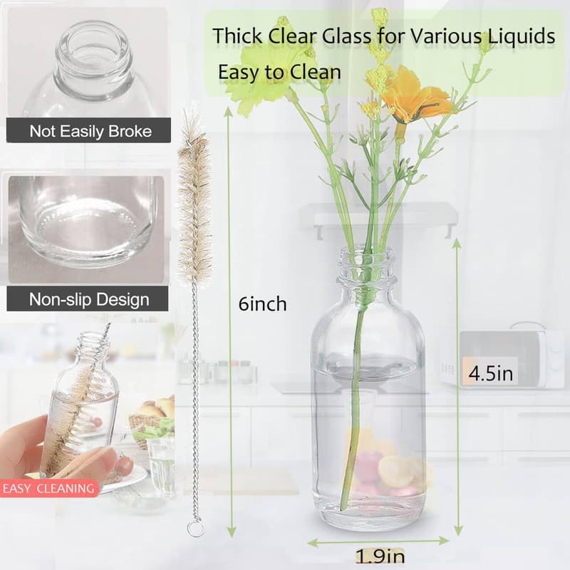 120ml Reusable Shot Bottles with Caps - 20 Pack