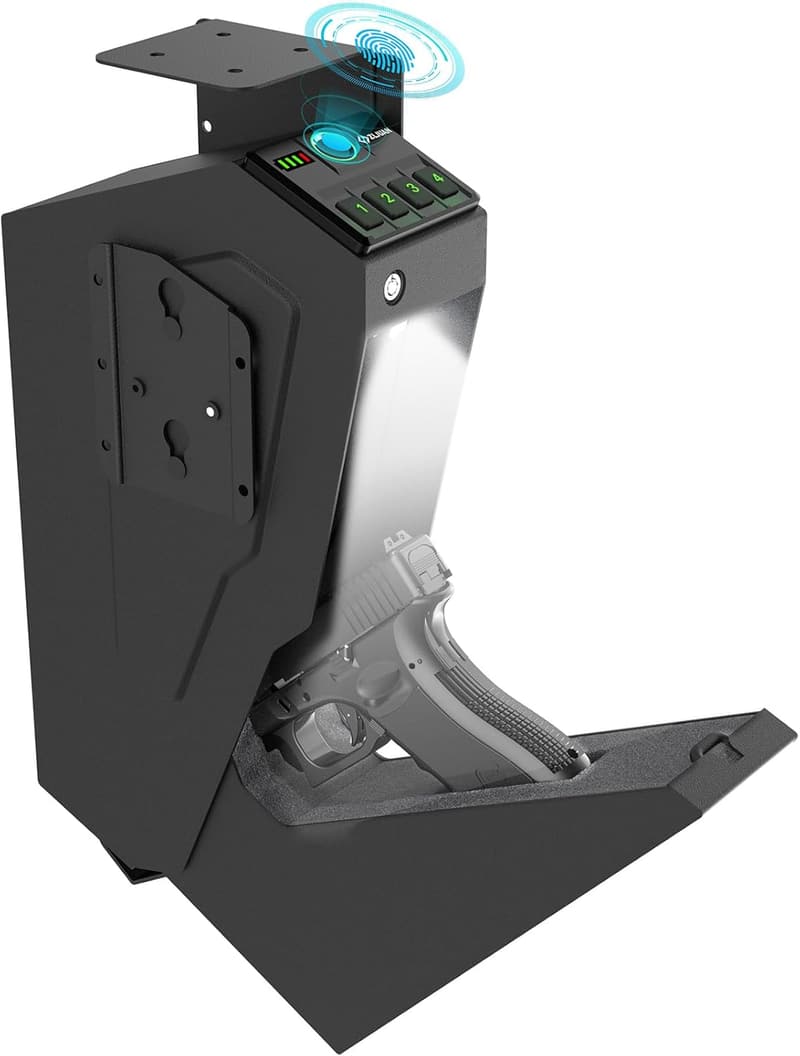 Biometric Quick-Access Pistol Safe for Nightstand