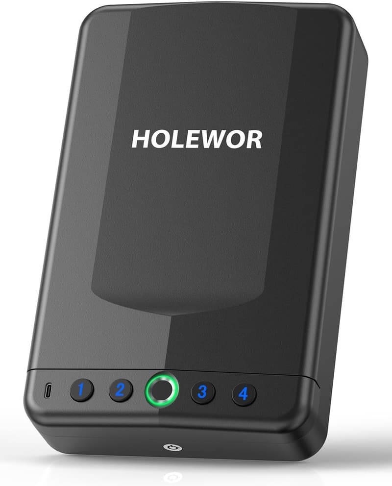 Portable Biometric Gun Safe for Handguns - Quick Access Case