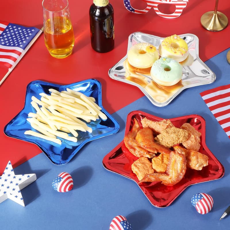 Star Shaped Disposable Paper Plates for Graduation & Parties