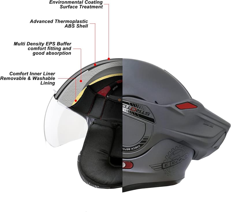 DOT Approved Reversible Full Face Motorcycle Helmet for Adults