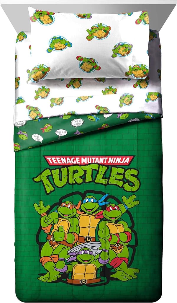 Teenage Mutant Ninja Turtles 7-Piece Bed Set with Comforter & Sheets