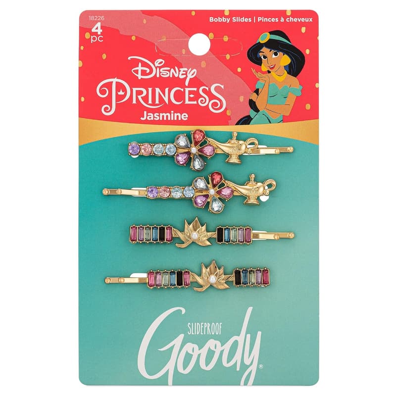 Disney Princess Jasmine Slideproof Bobby Pins - 4 Count