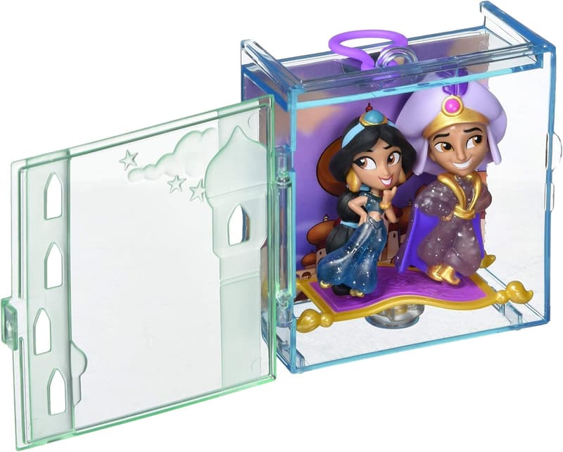Disney Princess Jasmine & Aladdin Dolls with Display Case for Kids