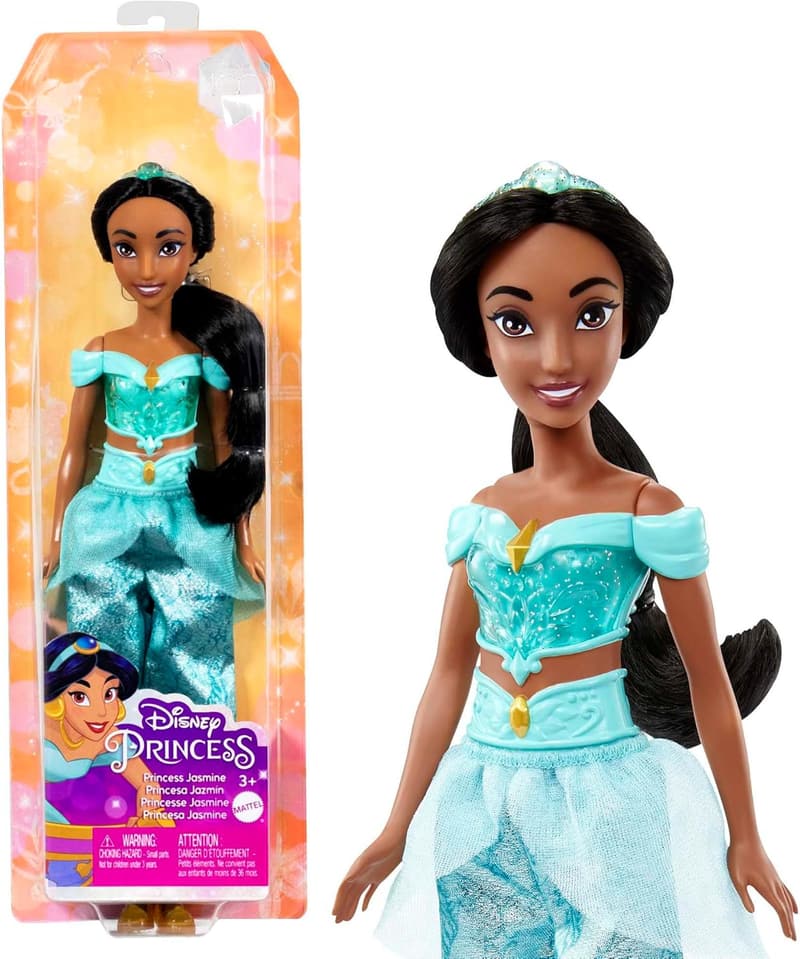 Disney Princess Jasmine Fashion Doll with Tiara & Sparkling Look