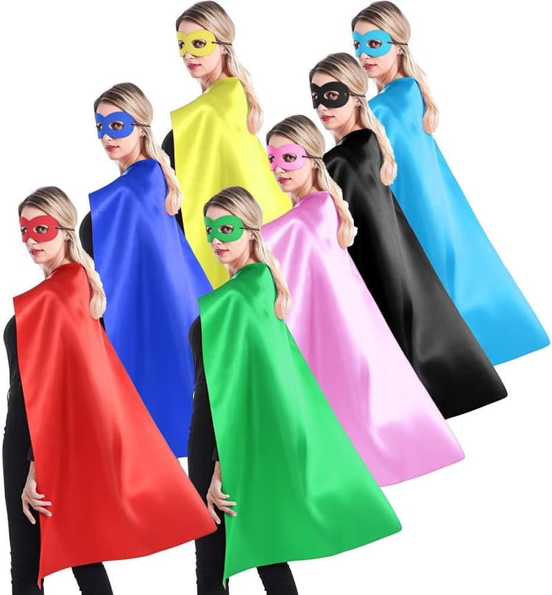 Superhero Capes & Masks - Team Spirit Bulk Pack for Teens & Adults