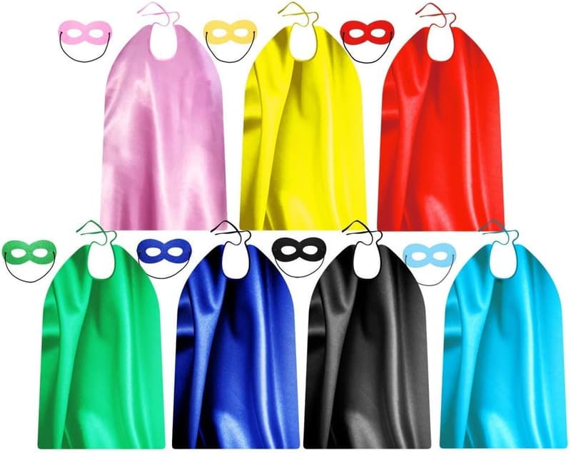Superhero Capes & Masks - Team Spirit Bulk Pack for Teens & Adults