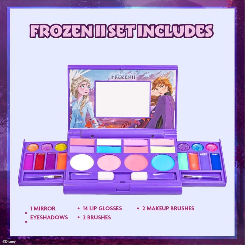 Disney Frozen Kids Cosmetic Compact Set with Lip Gloss & Shimmers