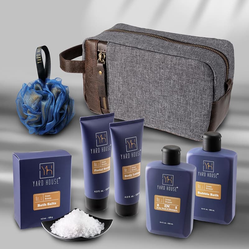 Men's Spa Gift Basket - Natural Ocean Breeze Skincare Set