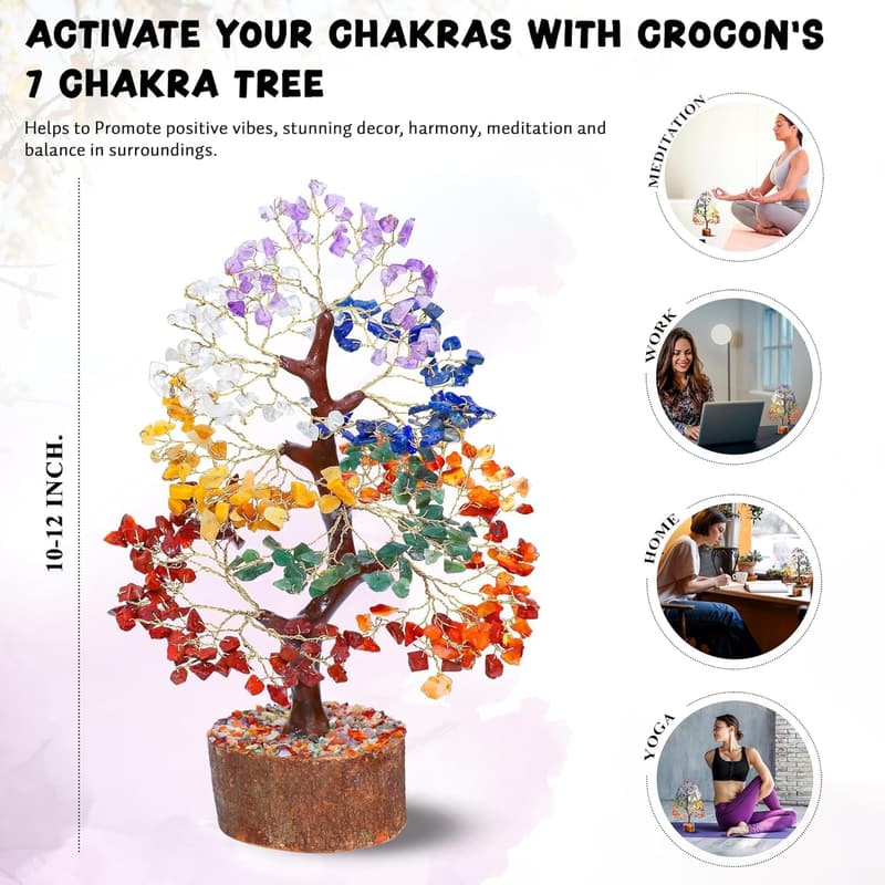 Chakra Crystal Tree - Unique Birthday Gift for Women