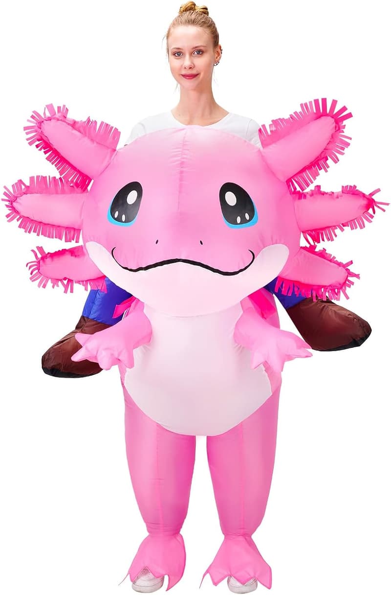 Inflatable Stegosaurus Axolotl Costume for Adult Halloween