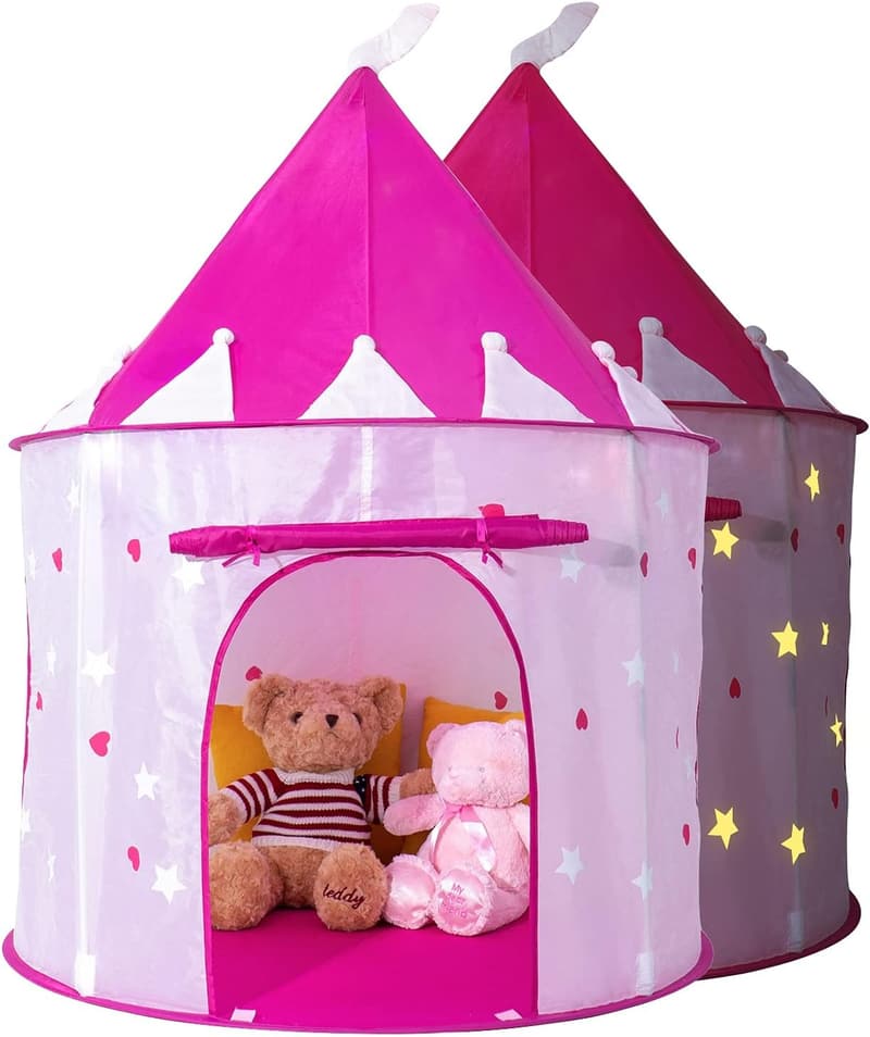 Glow-in-the-Dark Princess Castle Tent for Kids, Age 3-9