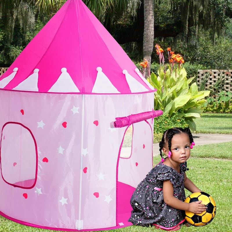 Glow-in-the-Dark Princess Castle Tent for Kids, Age 3-9