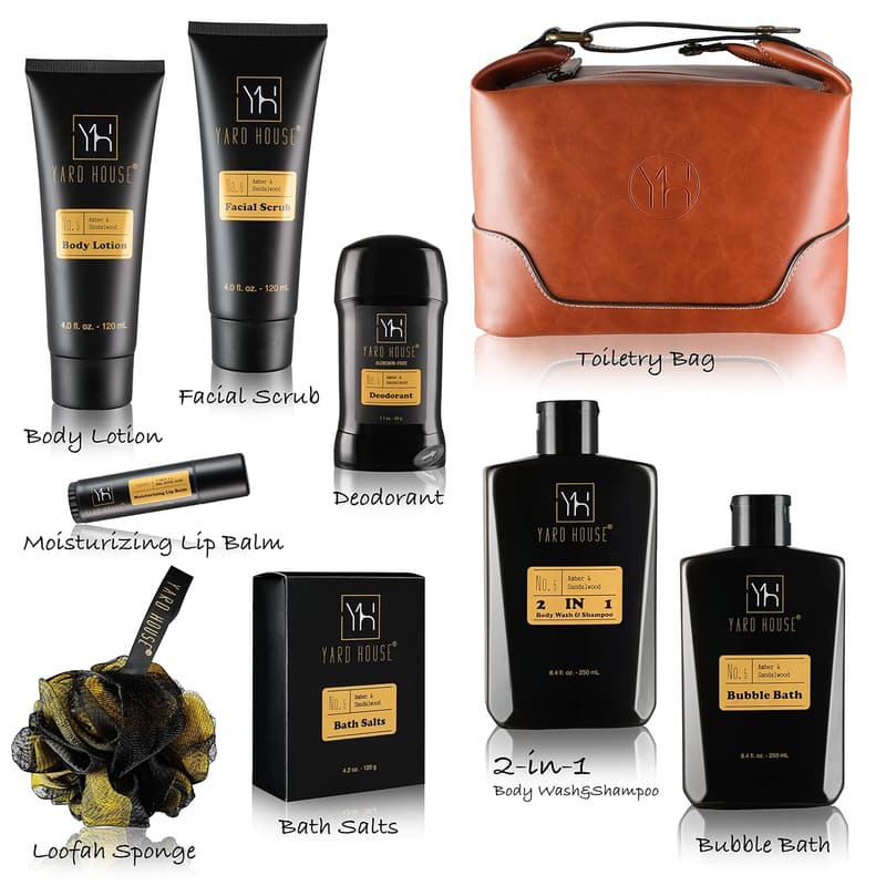 Sandalwood Amber Spa Kit for Men - Birthday & Father's Day Gift