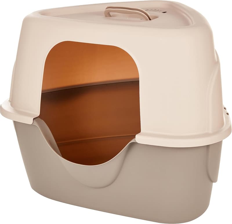 No-Mess Cat Litter Box with Lid, Charcoal, 26