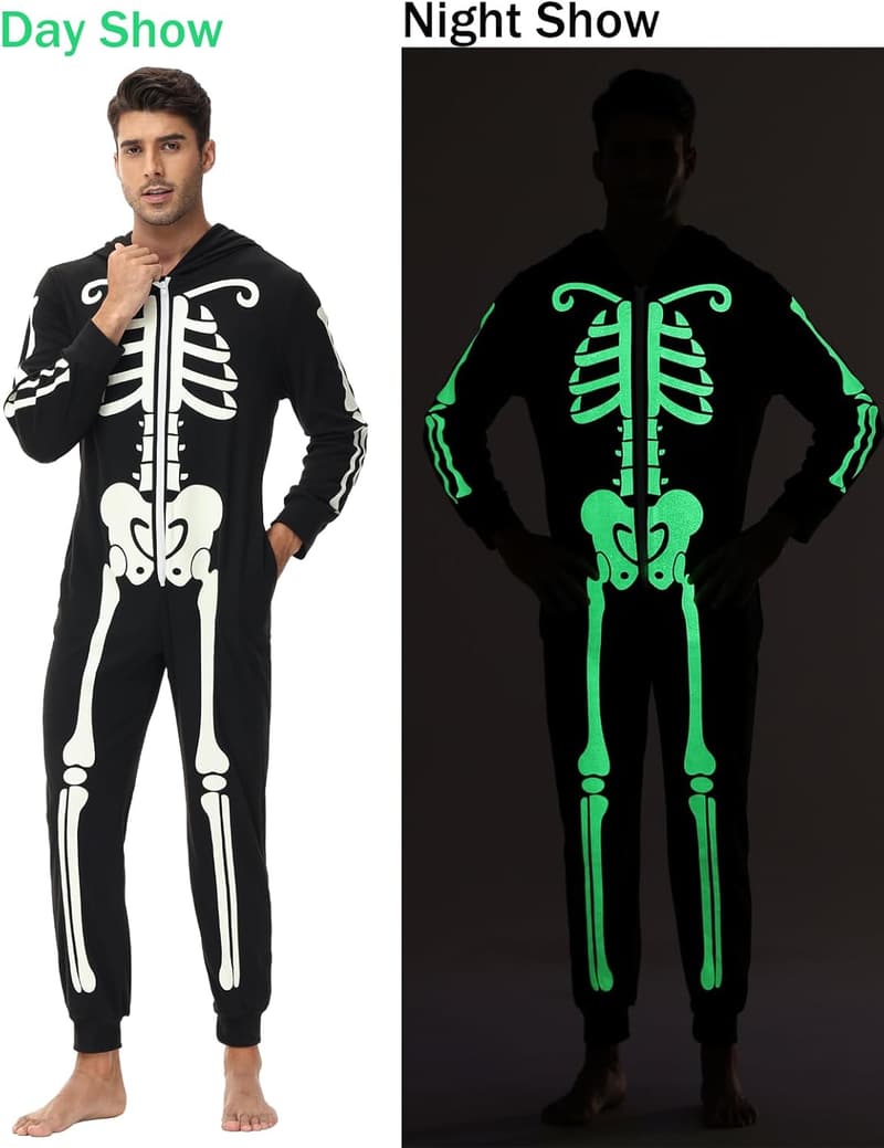Halloween Matching Family Skeleton Glow-in-the-Dark Pajamas