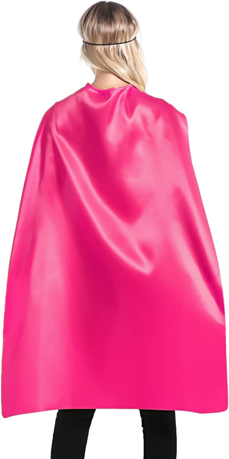 Party Superhero Capes & Masks Set - 12 Mixed Colors for Adults
