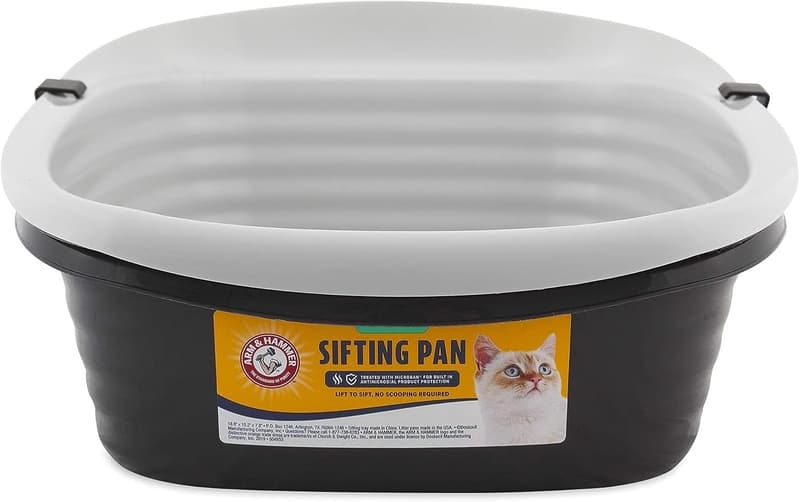 Sifting Litter Box for Indoor Cats with Microban Technology
