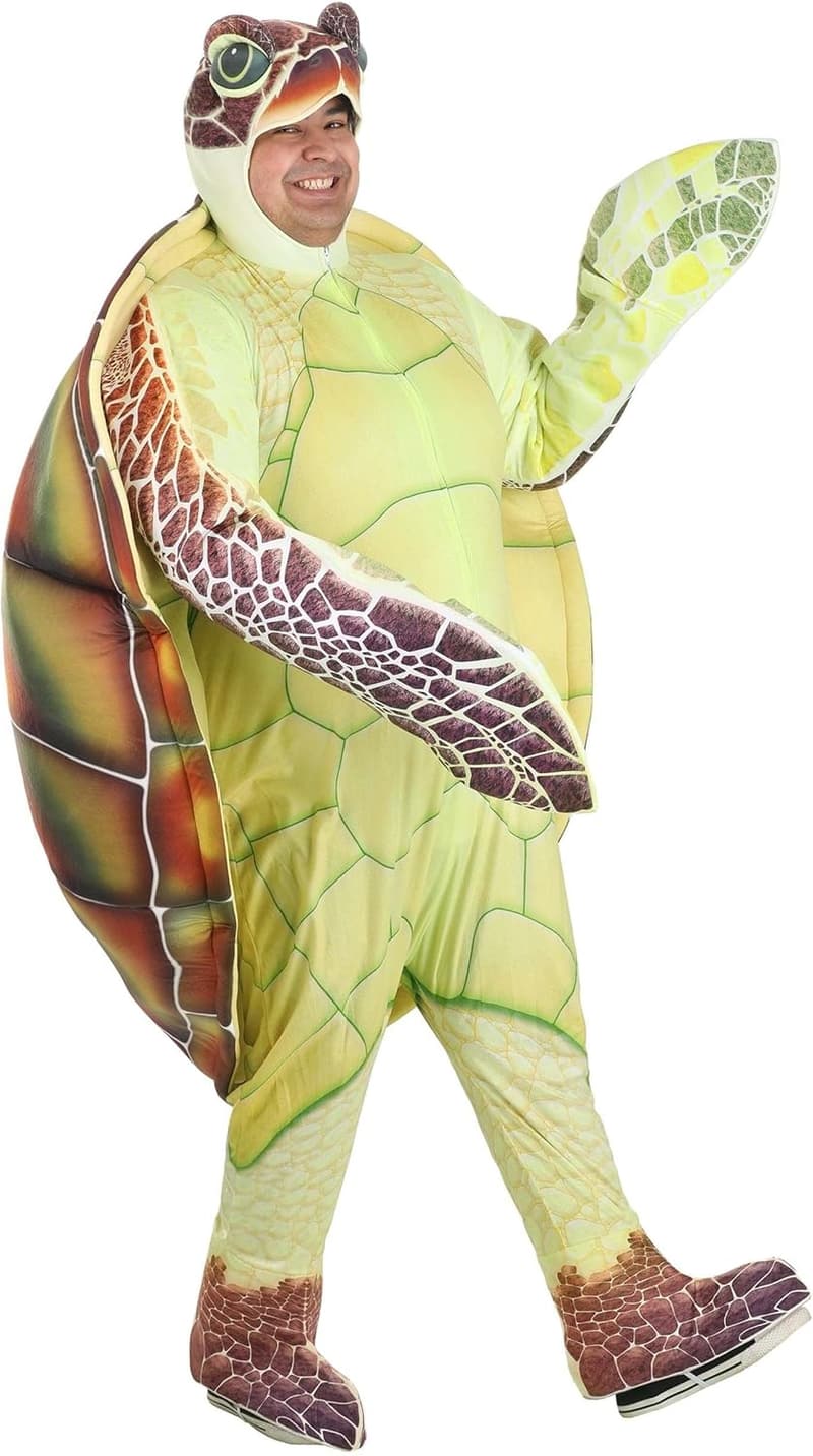 Plus Size Sea Turtle Halloween Costume Jumpsuit for Adults