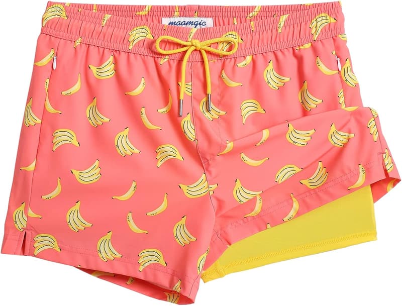 Men's Swim Trunks with Compression Liner - Quick Dry Shorts