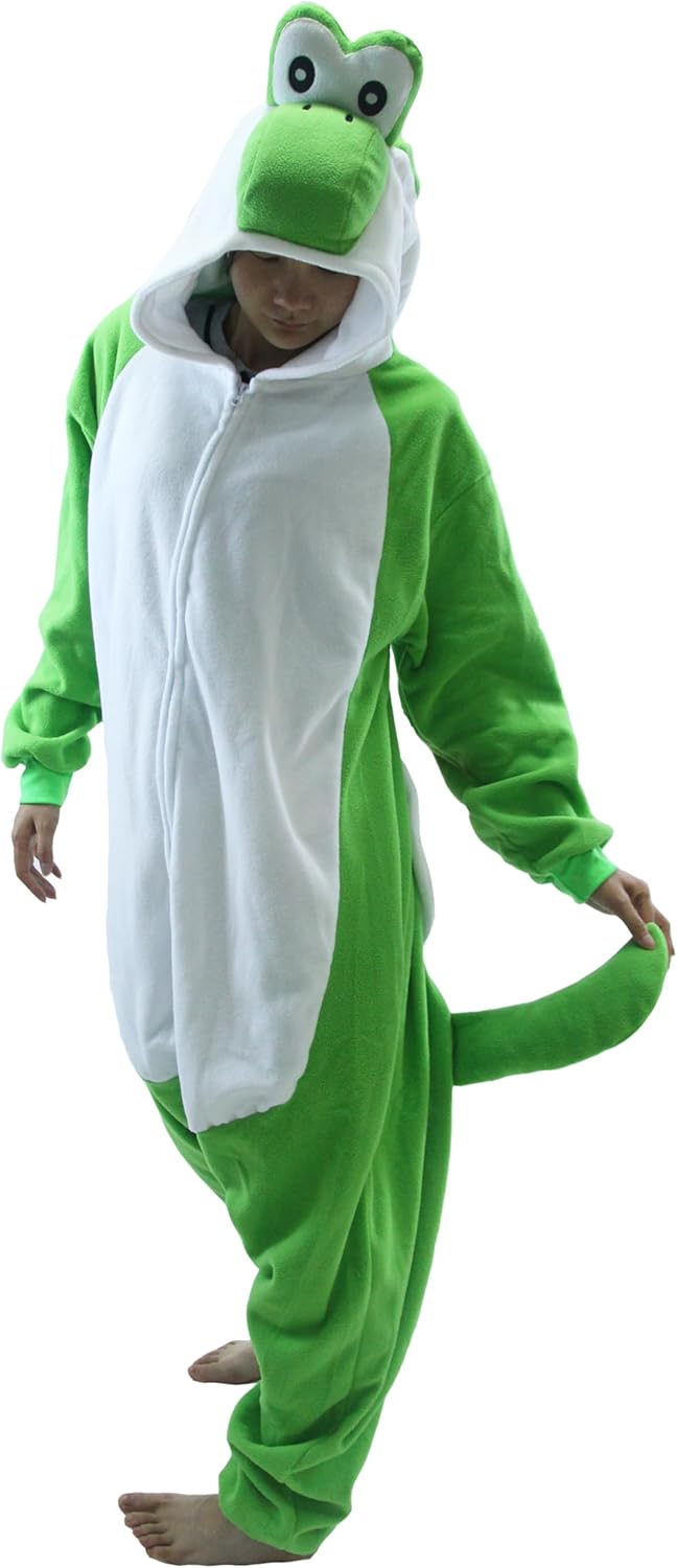 Pink Yoshi Kigurumi Pajamas for Halloween & Anime Cosplay