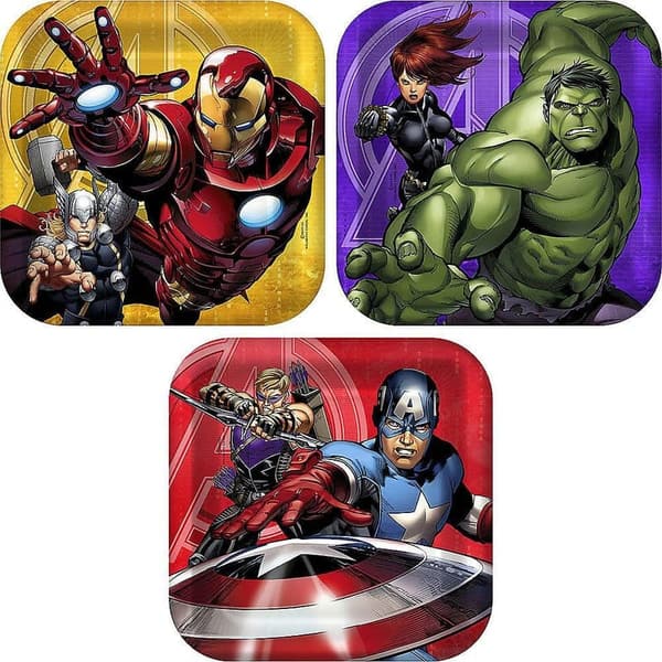 Avengers Assemble Birthday Cake Plates (8 count)