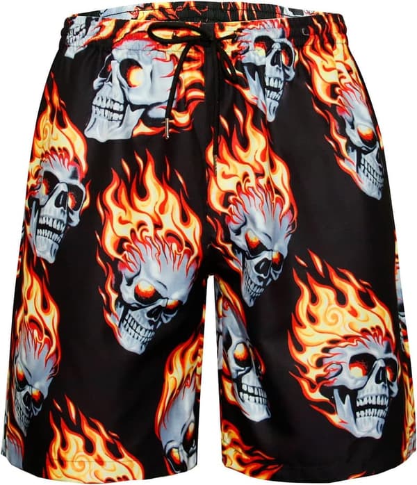 Men's Quick-Dry Printed Swim Trunks with Pockets