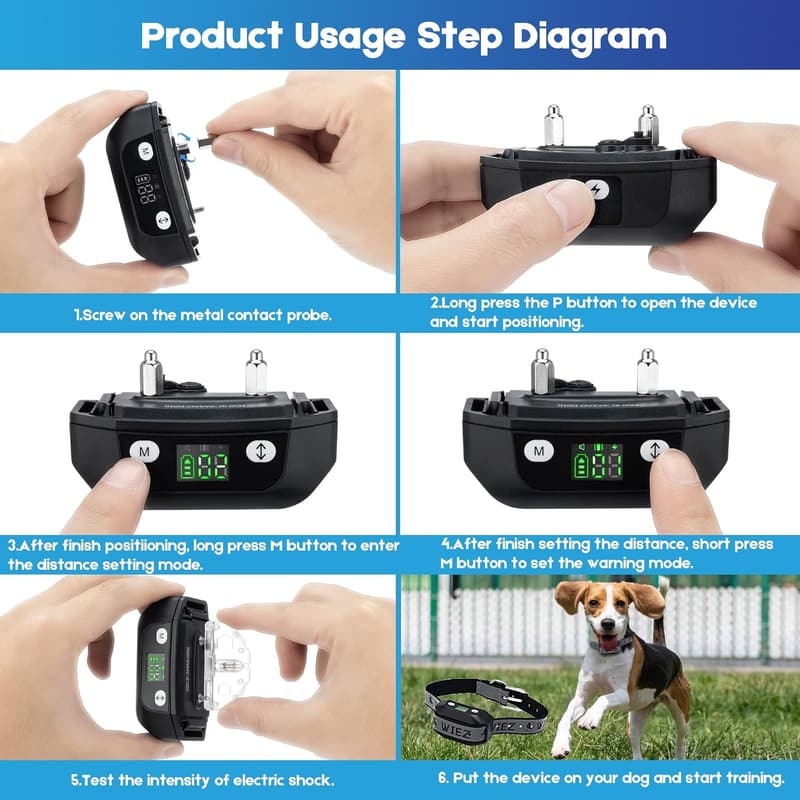 Wireless GPS Dog Fence System, Adjustable Range 65-3281ft