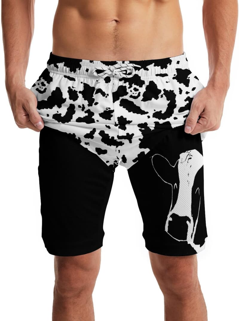 Men's Quick-Dry 2-in-1 Swim Trunks with Compression Liner
