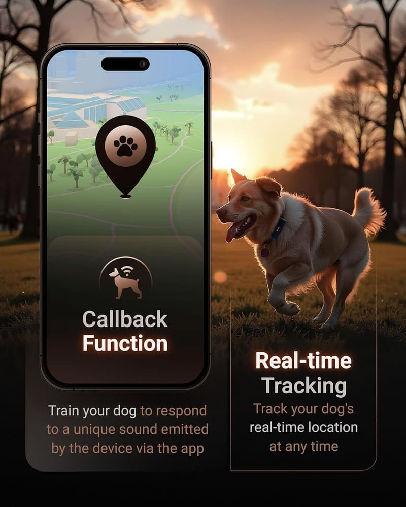 4G Waterproof GPS Dog Tracker with Real-Time Health Monitor