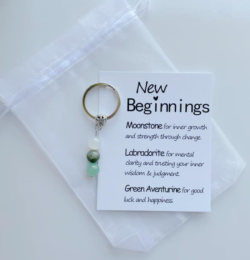 New Beginnings Crystal Keychain Gift for Women