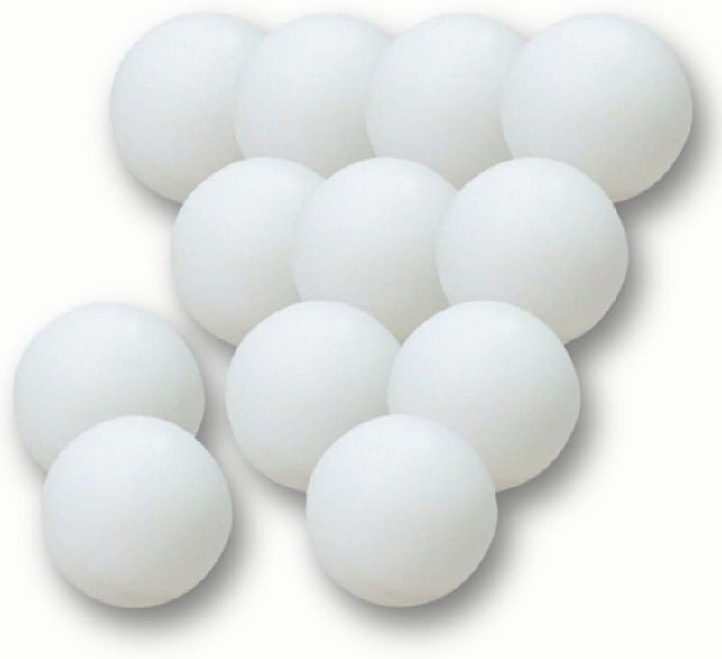 12 Pack Seamless White Beer Ping Pong Balls for Parties
