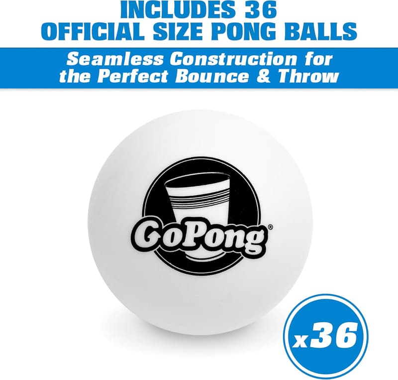Beer Pong Balls (36-Pack) - GoPong White Balls