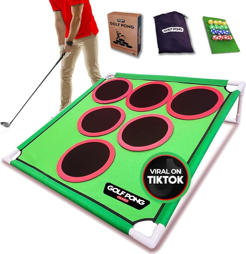Backyard Golf Game Set with 16 Velcro Balls & Mat