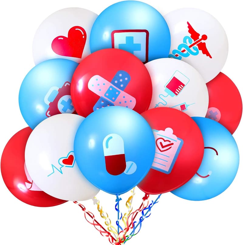 Nurse Graduation Party Latex Balloons Set - 60 Pieces