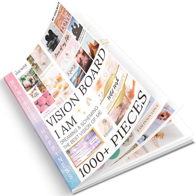 Vision Board Supplies Kit with 1200+ Images & Quotes for Adults