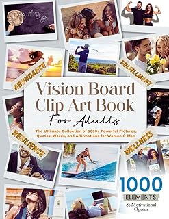 Vision Board Clip Art Book: 1000+ Inspirational Images & Quotes