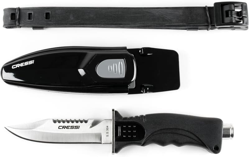 Diving Knife with Tempered Stainless Steel Blade - Cressi Skorpion