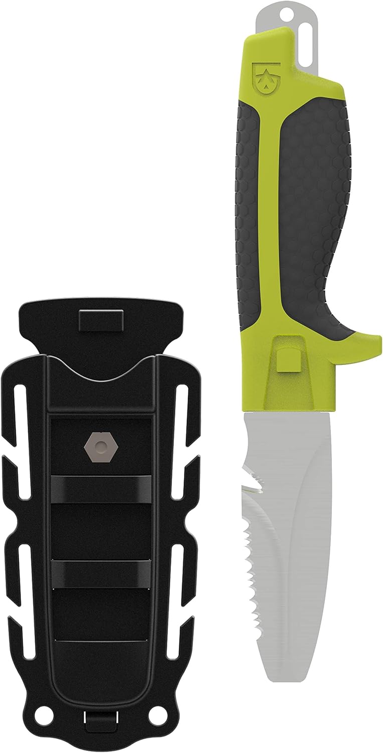 Tanu Dive and Rescue Knife with 3” Blunt Tip Blade and Sheath
