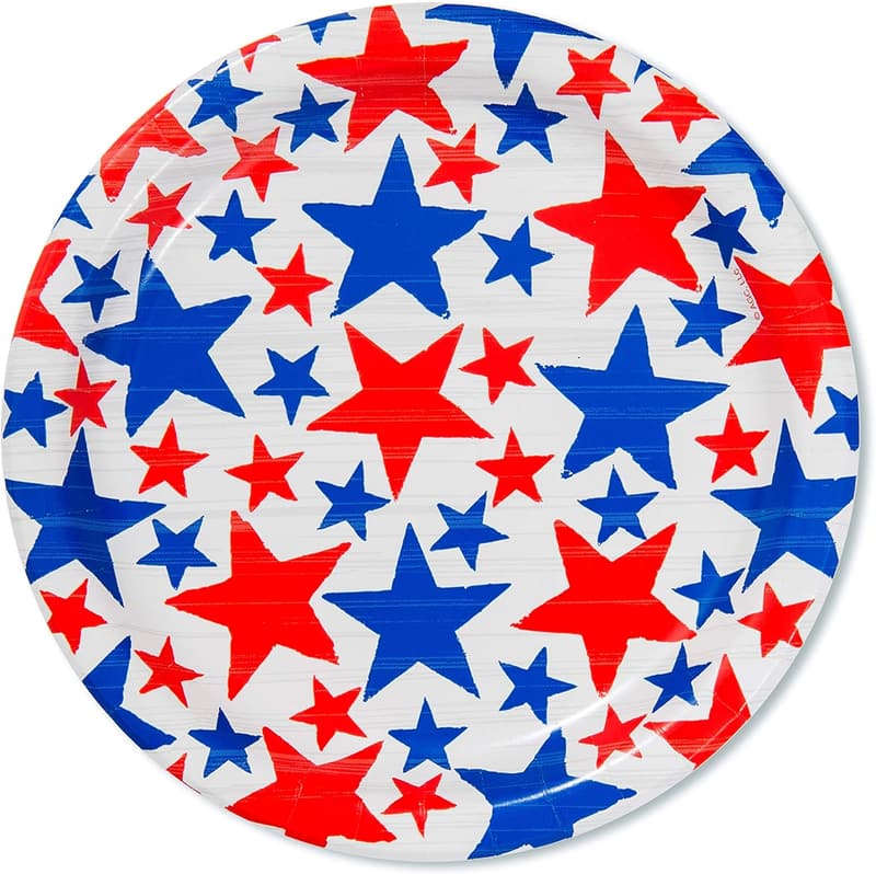 Memorial Day Paper Dessert Plates - 36 Count